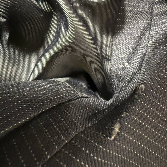 Vincenzo Le Collezion Navy Pin Stripe Cashmere & Wool Blazer L52 - Picture 11 of 11